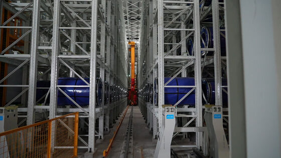 Laser Barcode Dual Pallet Stacker Positioning System 1mm Repeatable Electric Stacker Crane